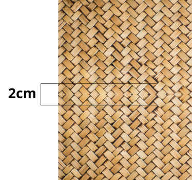 Tapis vinyle salle de bain bois effet bambou tissé - TenStickers