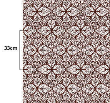 brown floral pattern vintage rug - TenStickers
