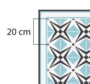 Tapete vinílico mosaico motivo estrela azul - TenStickers