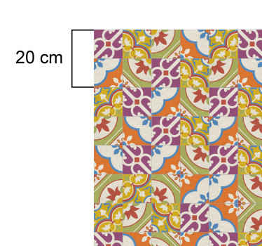 Alfombra de vinilo vintage patrón de baldosas ornamentales - TenVinilo