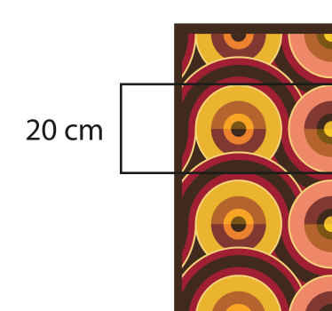 Alfombra vinílica 70s pop viejos círculos - TenVinilo