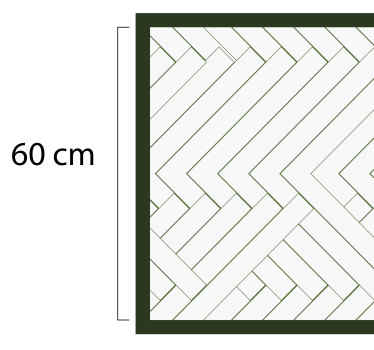 Abstract white tiles mosaic floor tiles - TenStickers