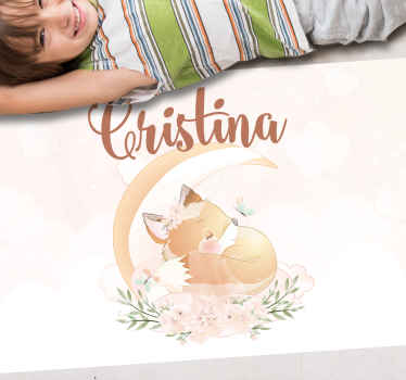 édes róka illusztráció Vinil szőnyeg nevekkel - TenStickers