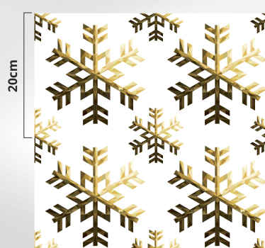Tapis vinyle cuisine noël flocons de neige doré - TenStickers