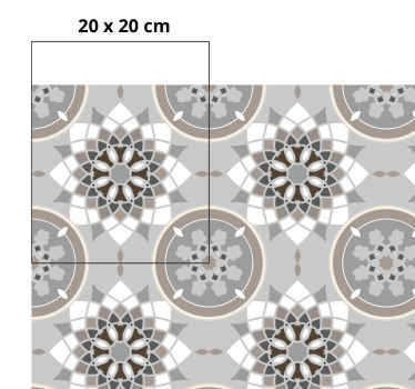 Vinyl läufer küche bodenblume fliesendesign - TenStickers