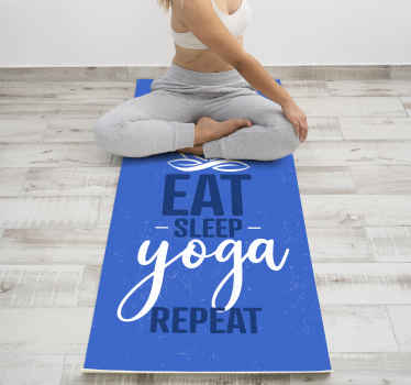 Tapis vinyle "Eat, Sleep, Yoga, Repeat" - TenStickers