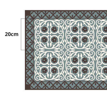 Alfombra vinilo baño arreglo de elementos florales - TenVinilo