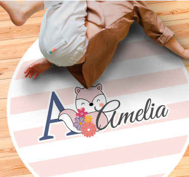 Aranyos állatok mókus név baba játszószőnyeg - TenStickers