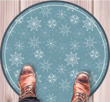 Dywan winylowy na halloween motyw płatka śniegu - TenStickers