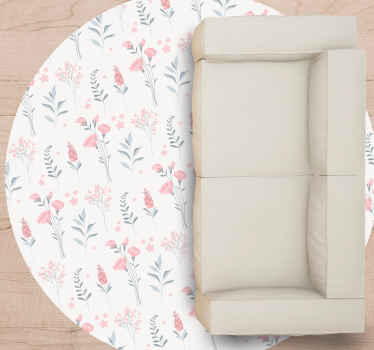 Vinyl tapijt bloemen en planten met bloemenpatroon - TenStickers