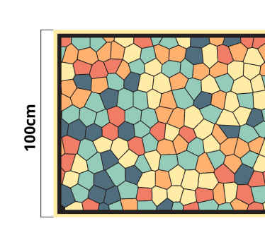 Colorful mosaic tile pattern kitchen vinyl rug - TenStickers