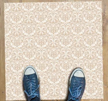 Delikat blomstermotiv vinyltæppe til entre - TenStickers