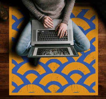 παλιό πολύχρωμο ξεθωριασμένο μοτίβο vintage χαλί - TenStickers