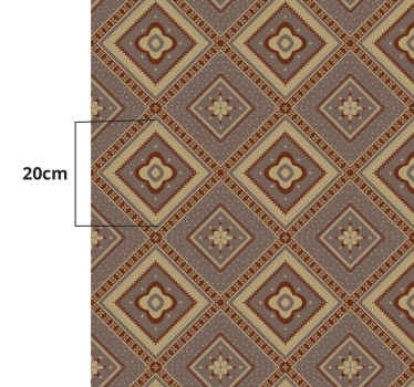 Brown pattern mosaic floor tiles - TenStickers