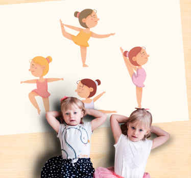 발레리나 스트레칭 어린이 비닐 깔개 세트 - TenStickers