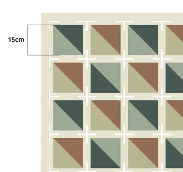 Alfombra vinilo salón damero vintage - TenVinilo