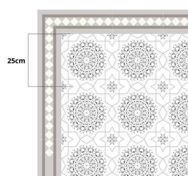 Vinyl Teppich Esszimmer marokkanisches hellgraues design - TenStickers