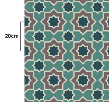 Vinyl Teppich Küche türkisfarbenes Sternenmuster - TenStickers