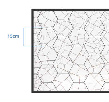 Light grey porcelain hexagons tile carpet - TenStickers