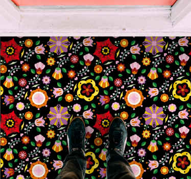 Bright Botanical Illustration floral vinyl carpet - TenStickers