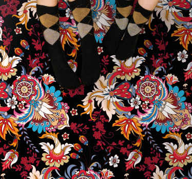 Botanical Inspiration mandala vinyl rug - TenStickers