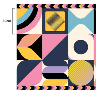 Vinylteppich geometrisch Geometrische kunst mit mehreren figuren - TenStickers