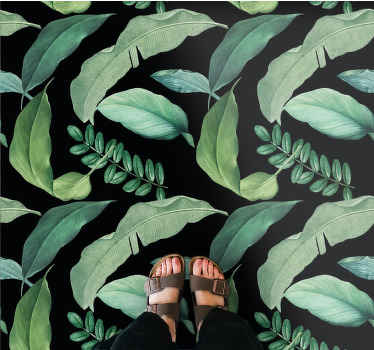 Vinyl Teppich Natur blattgrün botanisch - TenStickers