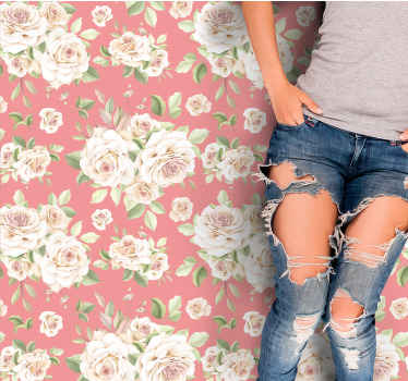 Blomsteragtig elegance Blomster og planter vinyltæppe - TenStickers