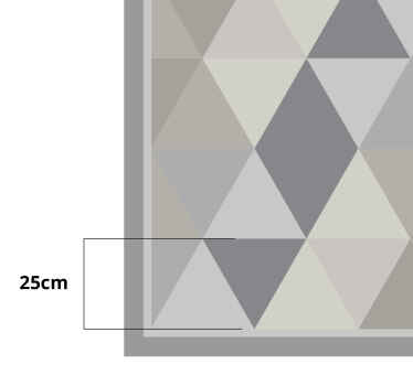 Alfombra vinílica geométrica armonía gris triangular - TenVinilo