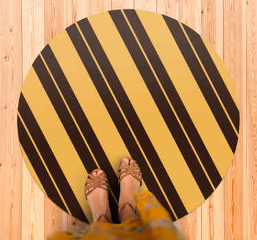 Alfombra vinilo redonda Patrón de rayas vintage - TenVinilo