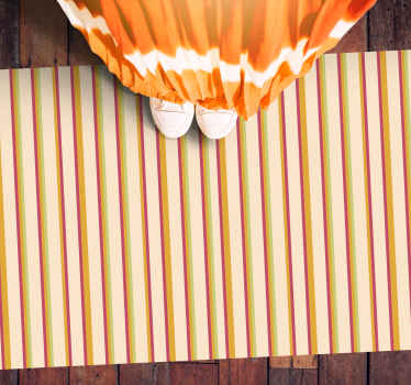 Alfombra vinilo rectangular Patrón de rayas pastel retro - TenVinilo