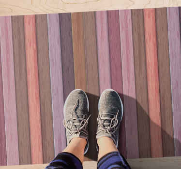 Vinil podovi efekt drva okomite ljubičaste pruge - TenStickers