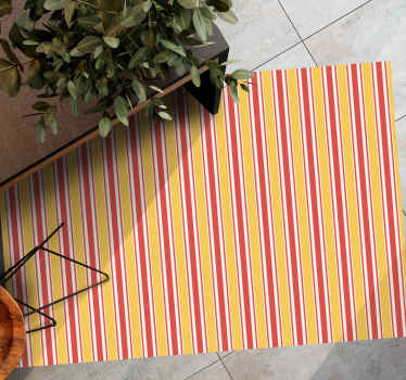 Alfombra vinilo rectangular Diseño de rayas horizontales en tonos - TenVinilo