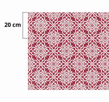 Vinyl teppich küche vintage Marokkanisches rot - TenStickers