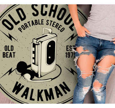 Tapete vinílico vintage estéreo portátil retrô - TenStickers