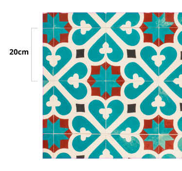 Tapete vinílico azulejos padrão de azulejos mouriscos - TenStickers