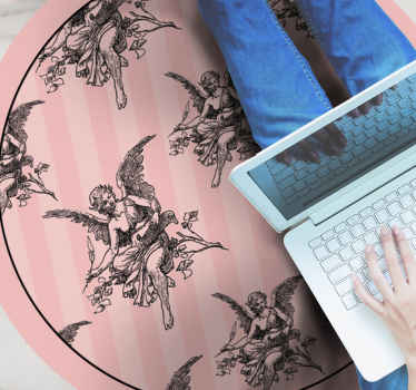 Toile jouy mönster konst design vintage matta - Tenstickers