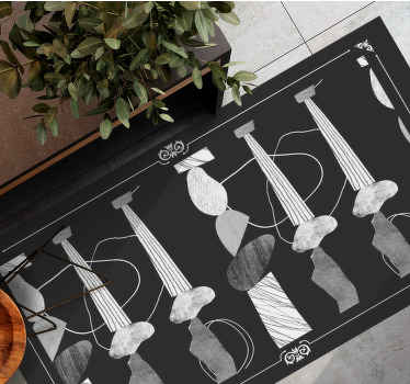 Μοναδικές πέτρινες γραμμές μοντέρνο χαλί - TenStickers