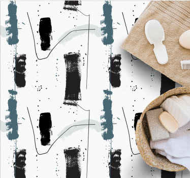 Linear Abstract Shapes minimalistic rug - TenStickers