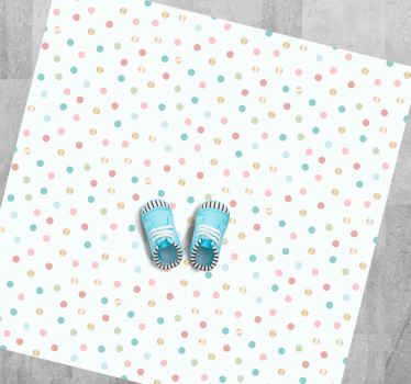 Minimalistic polka dots nursery vinyl rug - TenStickers