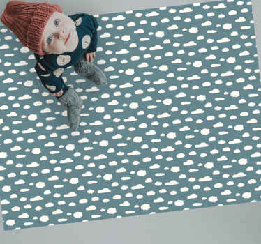 Cloud Pattern kids vinyl rug - TenStickers