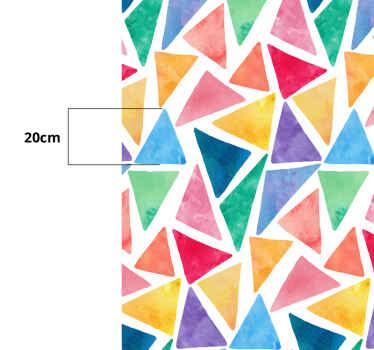 Mosaik trekanter pastel vinyl tæppe - TenStickers