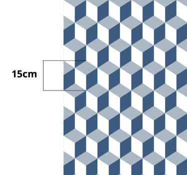 Tapete vinílico geométricas padrão cúbico - TenStickers
