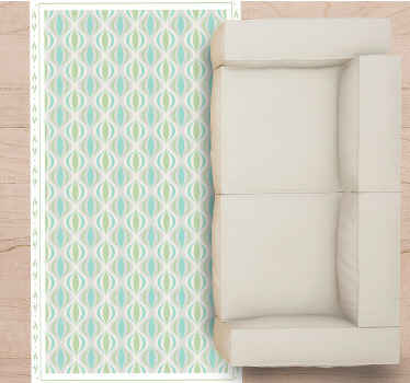 Light colors 70s' pattern vintage rug - TenStickers