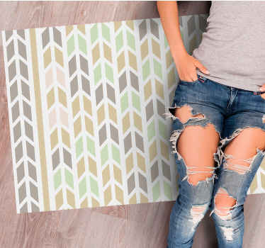 Alfombra de vinilo geométrica Flechas de colores claros - TenVinilo