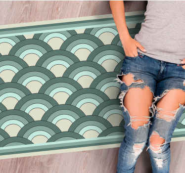 Vinyl Teppich Mosaik stilvolle geometrische wellen - TenStickers