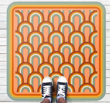 Rainbow like 70s' pattern vintage rug - TenStickers