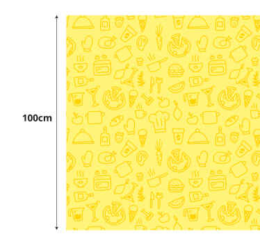 Tapis vinyle cuisine iconographie culinaire - TenStickers