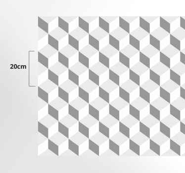 Vinyl Teppich Küche graue würfel - TenStickers