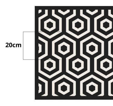 Tapis vinyle salle de bain diagonales et figures noires - TenStickers